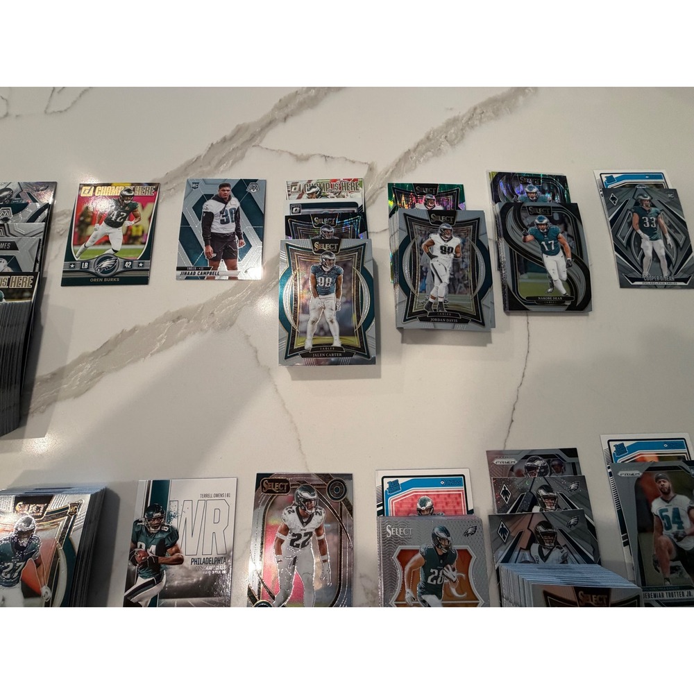 Philadelphia Eagles Football Card Lot (230+) Panini Select Prizm Jalen Hurts - Picture 3 of 8